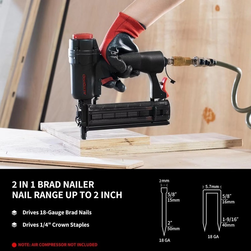 ASF5040 Nouveau cloueur pneuma - Air Brad Nailer 18 Gauge 2 In 1 avis et prix